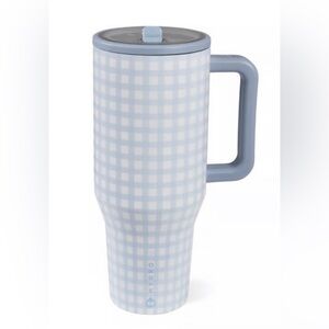 HydroJug Blue and White Checkered Tumbler